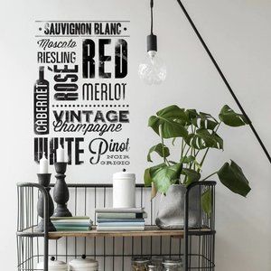 Wine Lover Peel Stick Wall Decals Tasting Room Sticker Home Decor Art Bottle Red